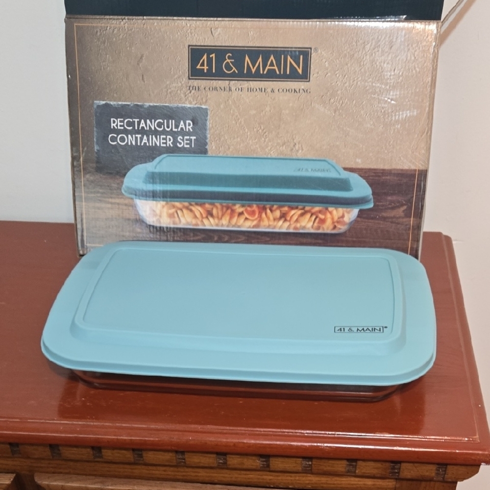 Teal Rectangular Food Storage Container - Picture 3 of 4